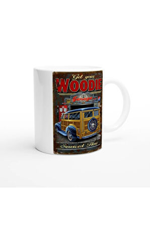 Woodie Garaj Servis Temalı Retro Kupa