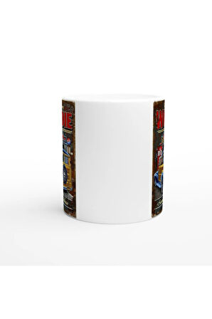 Woodie Garaj Servis Temalı Retro Kupa