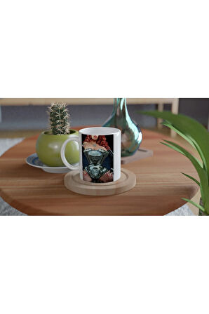 Motor Kalpli Kadın Tasarımlı Kupa Bardak