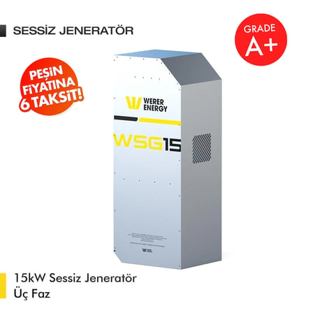 15kW LiFePO4 Lityum Demir Fosfat Tri Faz Sessiz Jeneratör 