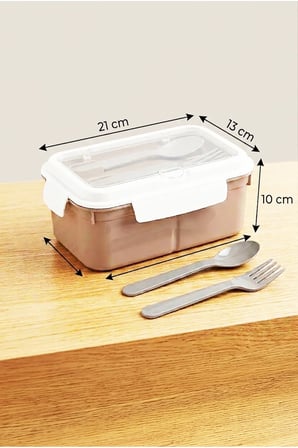 Tilia 3 Bölmeli Yemek Kabı Kahvaltılık Saklama Kabı Lunch Box Beslenme Kutusu Sefer Tası