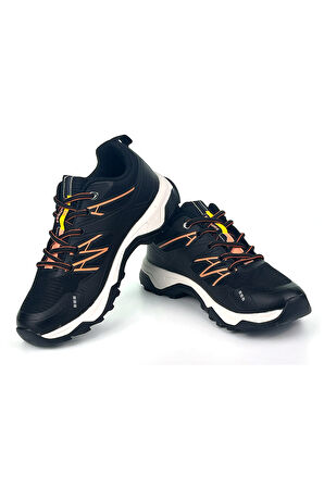Kadın Siyah Bağcıklı Rahat Outdoor Günlük Sneaker Ayakkabı