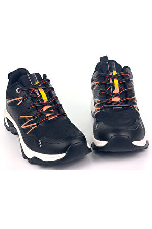 Kadın Siyah Bağcıklı Rahat Outdoor Günlük Sneaker Ayakkabı