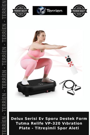 Delux Serisi Ev Sporu Destek Form Tutma Relife VP-320 Vıbration Plate - Titreşimli Spor Aleti
