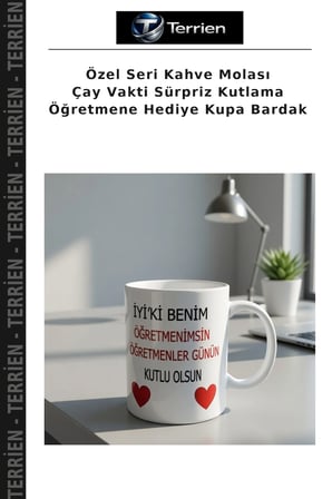 Özel Seri Kahve Molası Çay Vakti Sürpriz Kutlama Öğretmene Hediye Kupa Bardak