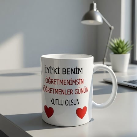 Özel Seri Kahve Molası Çay Vakti Sürpriz Kutlama Öğretmene Hediye Kupa Bardak