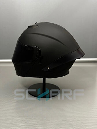 WOSEN Ws-202 Güneş Vizörlü Çene Açılır Kask Matt Black (Siyah Vizörlü)
