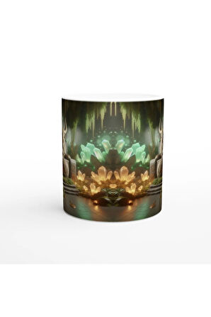 Boğa Burcu Baskılı Kahve Kupası - Büyülü Kristal Mağarası Temalı Vs3