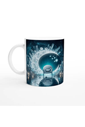 Yengeç Burcu Baskılı Kahve Kupası - Büyülü Kristal Mağarası Temalı Vs3