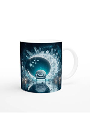 Yengeç Burcu Baskılı Kahve Kupası - Büyülü Kristal Mağarası Temalı Vs3