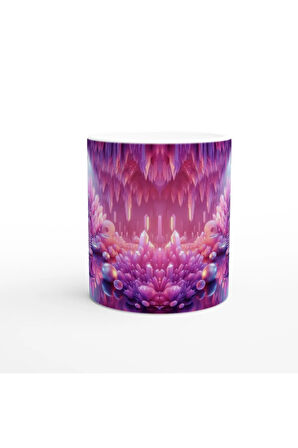 Terazi Burcu Baskılı Kahve Kupası - Büyülü Kristal Mağarası Temalı Vs3