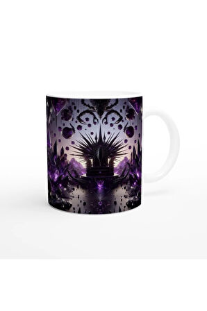 Akrep Burcu Baskılı Kahve Kupası - Büyülü Kristal Mağarası Temalı Vs3