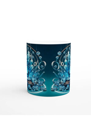 Kova Burcu Baskılı Kahve Kupası - Büyülü Kristal Mağarası Temalı Vs4