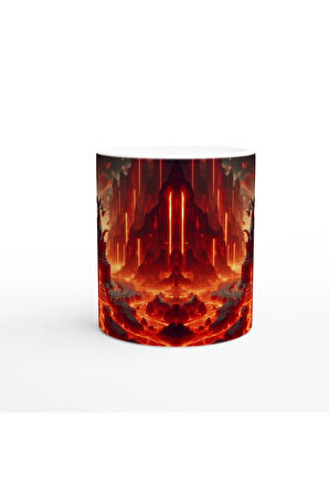 Koç Burcu Baskılı Kahve Kupası - Elementsel Doğa Krallığı Temalı Vs2