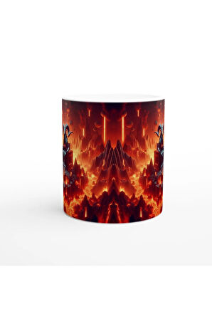 Koç Burcu Baskılı Kahve Kupası - Elementsel Doğa Krallığı Temalı Vs4