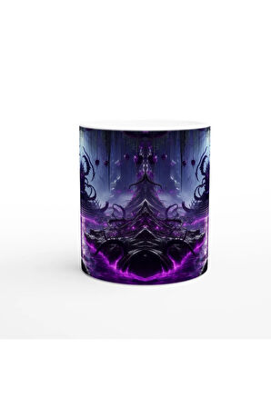 Akrep Burcu Baskılı Kahve Kupası - Elementsel Doğa Krallığı Temalı Vs3