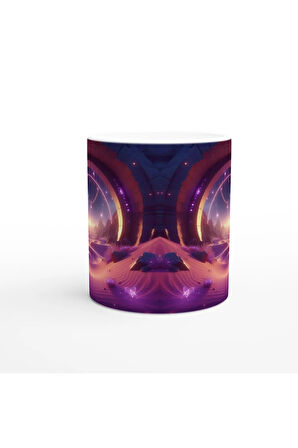 Yay Burcu Baskılı Kahve Kupası - Elementsel Doğa Krallığı Temalı Vs3