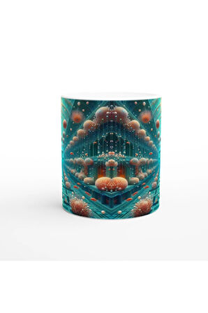 Başak Burcu Baskılı Kahve Kupası - Astral Denizaltı Dünyası Vs1