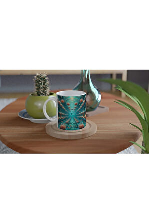 Başak Burcu Baskılı Kahve Kupası - Astral Denizaltı Dünyası Vs1