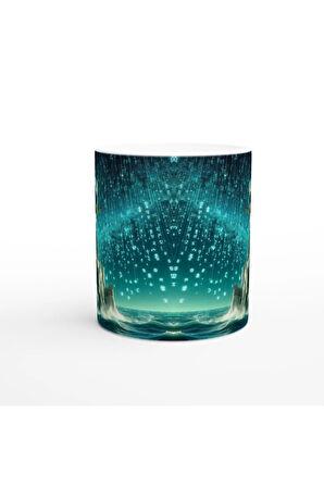 Oğlak Burcu Baskılı Kahve Kupası - Astral Denizaltı Dünyası Vs4