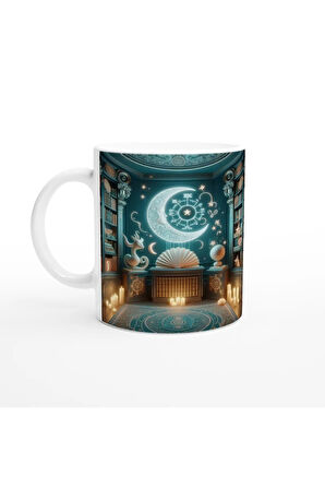 Yengeç Burcu Baskılı Kahve Kupası - Zodyak Kütüpanesi Vs1