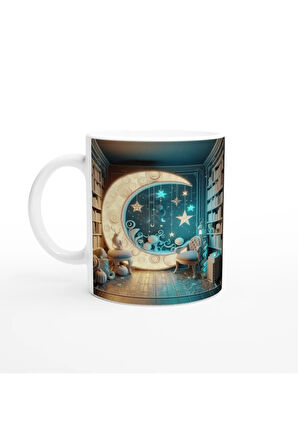 Yengeç Burcu Baskılı Kahve Kupası - Zodyak Kütüpanesi Vs4