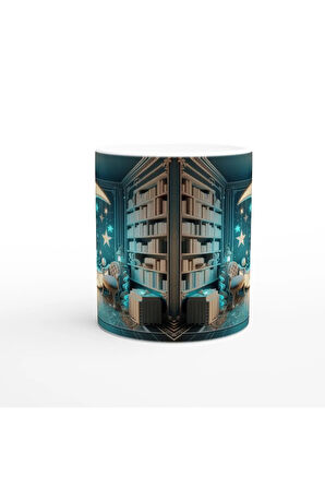 Yengeç Burcu Baskılı Kahve Kupası - Zodyak Kütüpanesi Vs4