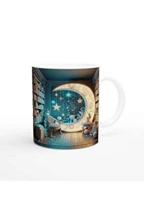 Yengeç Burcu Baskılı Kahve Kupası - Zodyak Kütüpanesi Vs4