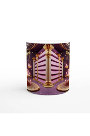 Terazi Burcu Baskılı Kahve Kupası - Zodyak Kütüpanesi Vs1