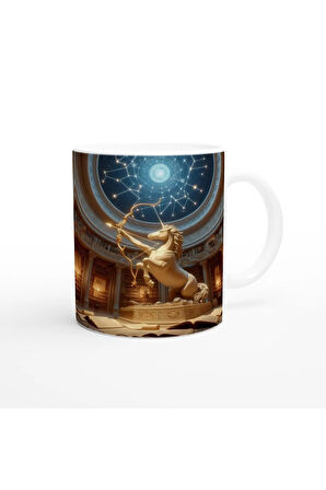 Yay Burcu Baskılı Kahve Kupası - Zodyak Kütüpanesi Vs1