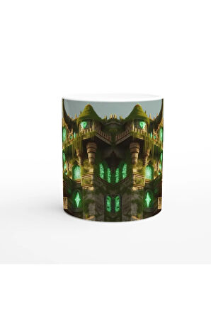 Boğa Burcu Baskılı Kahve Kupası - Burçlar Krallığı Şatosu Vs2