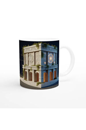 Başak Burcu Baskılı Kahve Kupası - Burçlar Krallığı Şatosu Vs2