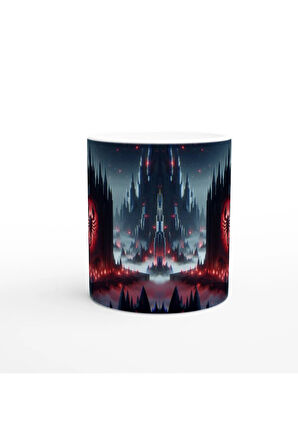 Akrep Burcu Baskılı Kahve Kupası - Burçlar Krallığı Şatosu Vs1