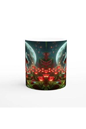 Koç Burcu Baskılı Kahve Kupası - Ay ışığında Zodyak Bahçesi Vs2