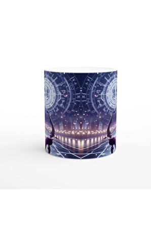 Yay Burcu Baskılı Kahve Kupası - Zodyak Maskeli Balo Vs4