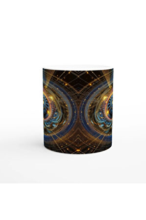 İkizler Burcu Baskılı Kahve Kupası - Zamanın Çarkları Astroloji Mekanizması Vs2