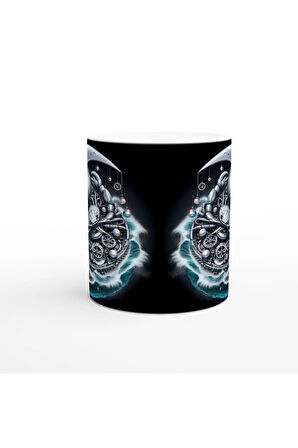 Yengeç Burcu Baskılı Kahve Kupası - Zamanın Çarkları Astroloji Mekanizması Vs2