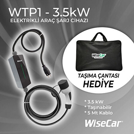 WiseCar WTP1 3.5 KW Taşınabilir Elektrikli Araç Şarj Cihazı