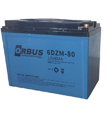 ORBUS 12V 80 AMPER JEL ELEKTRİKLİ BİSİKLET (e-bike) AKÜSÜ EBATLAR : 223x121x174 (2025 üretim)