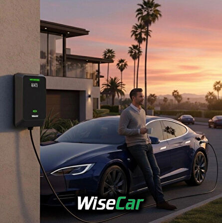 WiseCar WTA - Yapay Zeka Destekli Akıllı Elektrikli Araç Şarj Cihazı | 22 kW | Mobil Uygulama & WiseCar AI