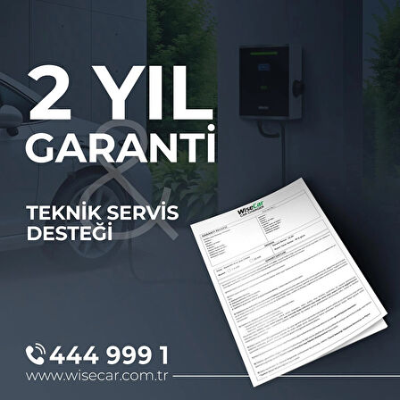 WiseCar Elektrikli Araç Şarj Kablosu Tip 2 - 3Faz, 32A , 22Kw, 5m