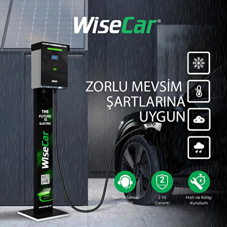 WiseCar Elektrikli Araç Şarj Kablosu Tip 2 - 3Faz, 32A , 22Kw, 5m