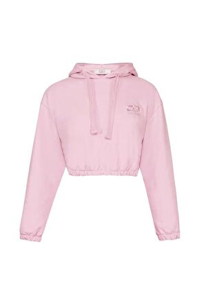 Pembe Cropped Hoodie