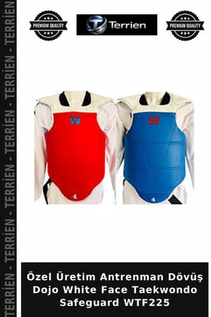 Özel Üretim Antrenman Dövüş Dojo White Face Taekwondo Safeguard WTF225