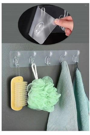 Yer Tasarrufu Hediyelik Eşya Ofis Düzenleyici Askılık Banyo Mutfak Kapı Arkası Duvar Askı Seti 5'li