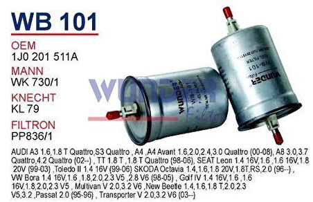 Wunder WB101 Benzin Filtresi Golf IV Bora A3 Leon 1.4 16V MRMOEM-1080797