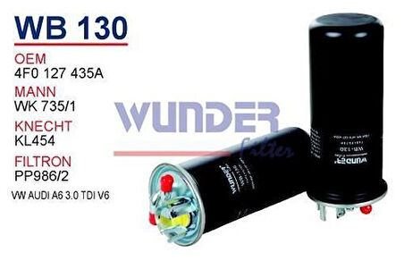 Wunder WB130 Mazot Filtresi A6 04-2.7 TDI 3.0 TDI MRMOEM-1081002