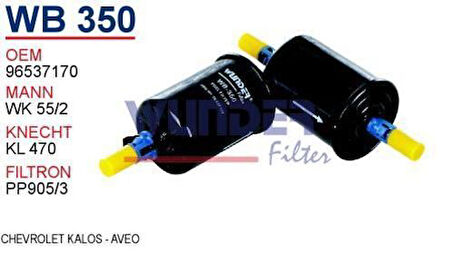 Wunder WB350 Yakıt Filtresi Chevrolet Kalos-Aveo MRMOEM-1081355
