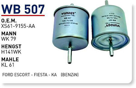 Wunder WB507 Yakıt Filtresi Ford Escort-Fiesta-Ka MRMOEM-1081469