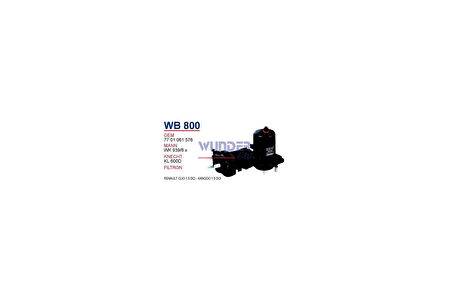 Wunder WB800 Mazot Filtresi Delikli Renault Clio 1.5 DCI Kangoo 1.5 DCI Wk939 7 Fn0101 MRMOEM-1081760